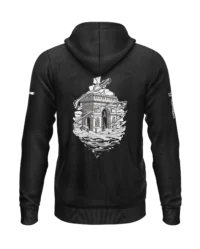 Rocket Baguette – Hoodie zippé Black & White Major Paris 2026 – Image 3