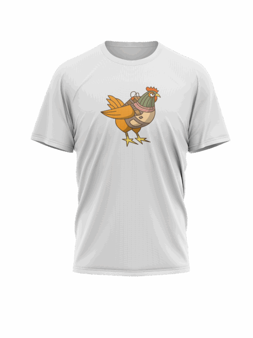 Croissant Strike – T-shirt Poulet – Image 2