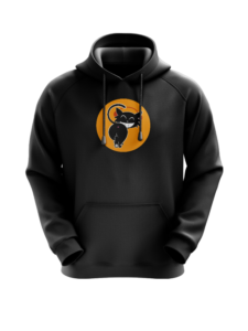 Mean Cat TV - Hoodie - Q du chat – Noir – Image 3