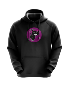 Mean Cat TV - Hoodie - Q du chat – Noir
